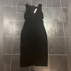 Alice + Olivia Black Cutout Dress